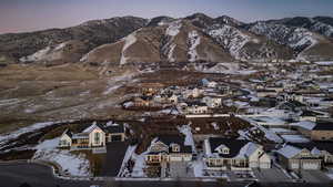 Mountain view with nearby suburban area