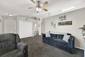 Living room with carpet