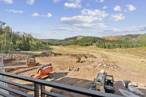 Mountain view featuring a forest