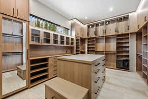 View of walk in closet