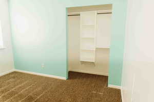View of closet, bedroom 3