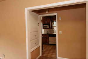 Corridor with builtins &  baseboards