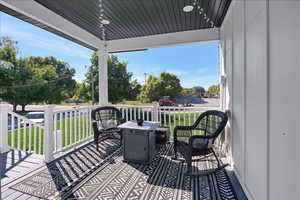 View of wooden terrace