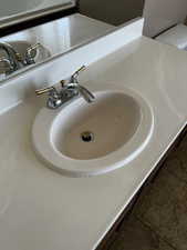 Bathroom view of a sink