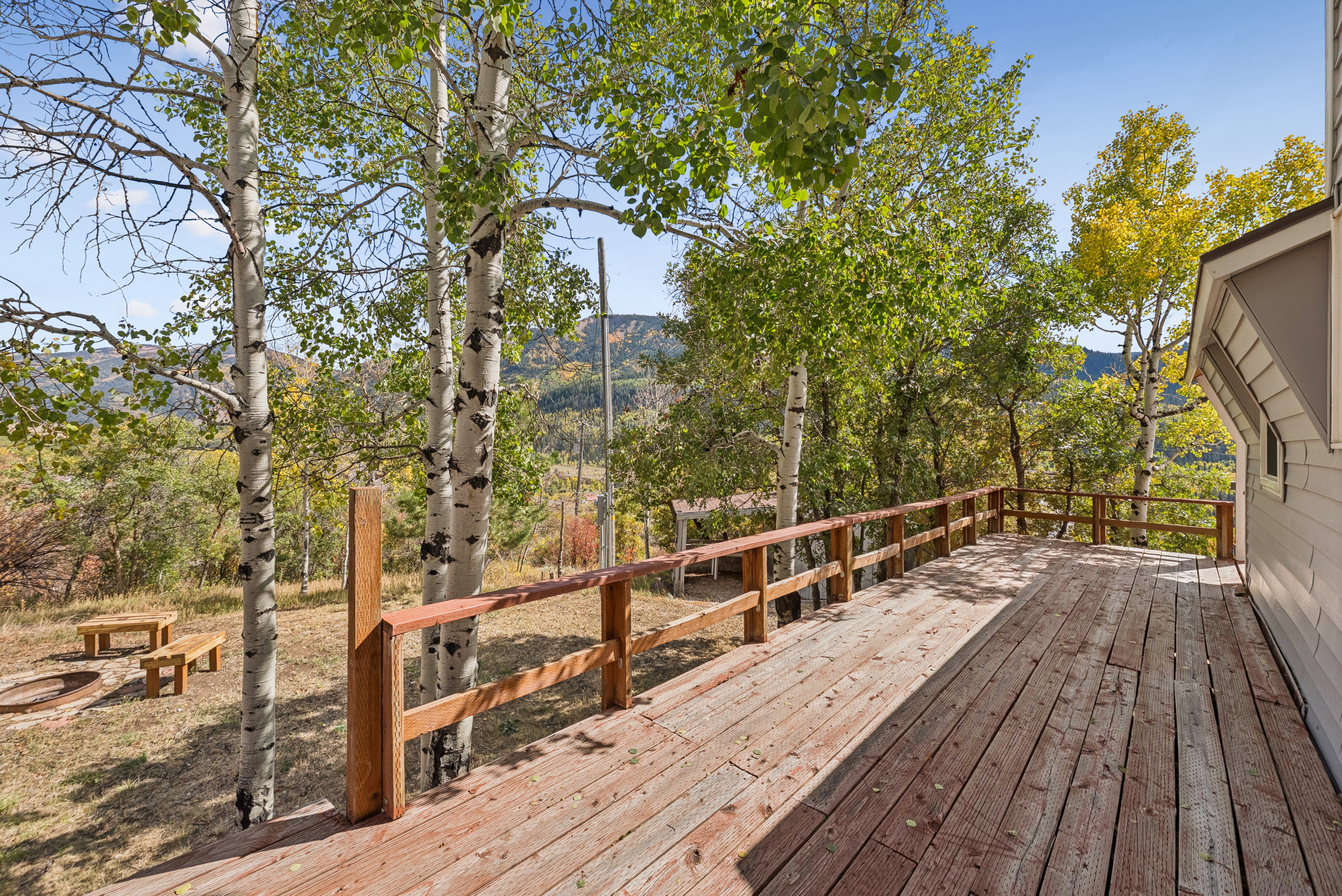 View of wooden terrace
