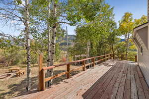 View of wooden terrace