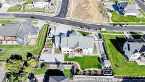 Aerial view of residential area