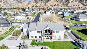 View of subject property with a mountainous background