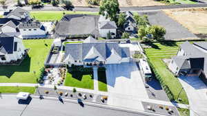 Aerial view of residential area