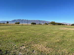 View of mountain background with rural landscape
