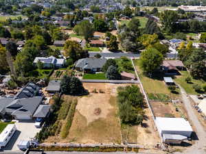 Aerial view of residential area