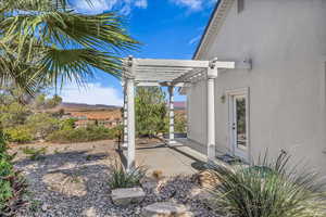 View of patio / terrace with a pergola