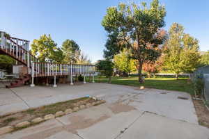 View of patio / terrace with stairs