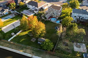 Aerial view of residential area
