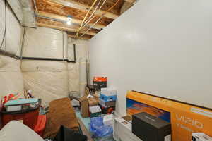 View of unfinished basement