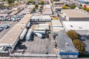 Bird's eye view of an industrial area
