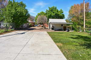 View of concrete driveway