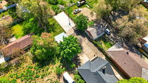 Aerial view of residential area
