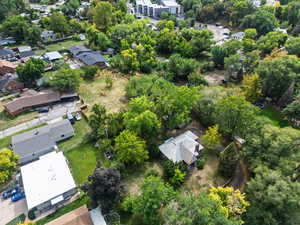 Aerial view of residential area