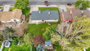 Aerial view of residential area