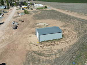 Aerial view of sparsely populated area