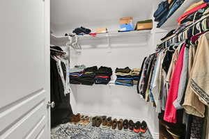 Master bedroom walk in closet