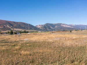 Mountain view with rural landscape