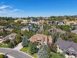 Aerial view of residential area