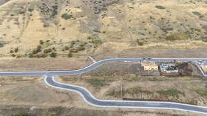 Aerial view of property and surrounding area with rural landscape