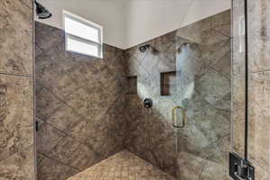 Bathroom with a shower stall