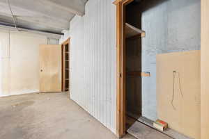 View of below grade area