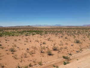 Mountain view with a desert landscape and rural landscape