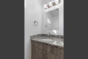 Bathroom featuring vanity