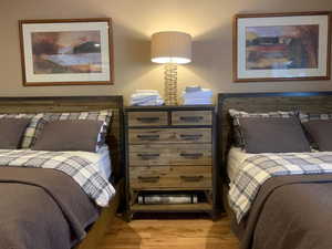Bedroom featuring light wood finished floors