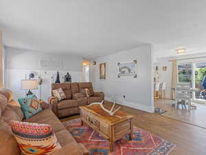 Living area open to dining room