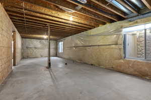 View of below grade area