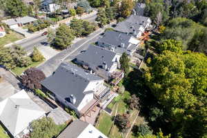 Aerial view of residential area