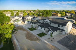 Aerial view of residential area