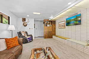 Common area with recessed lighting