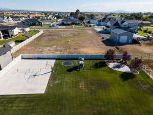 Aerial view of residential area