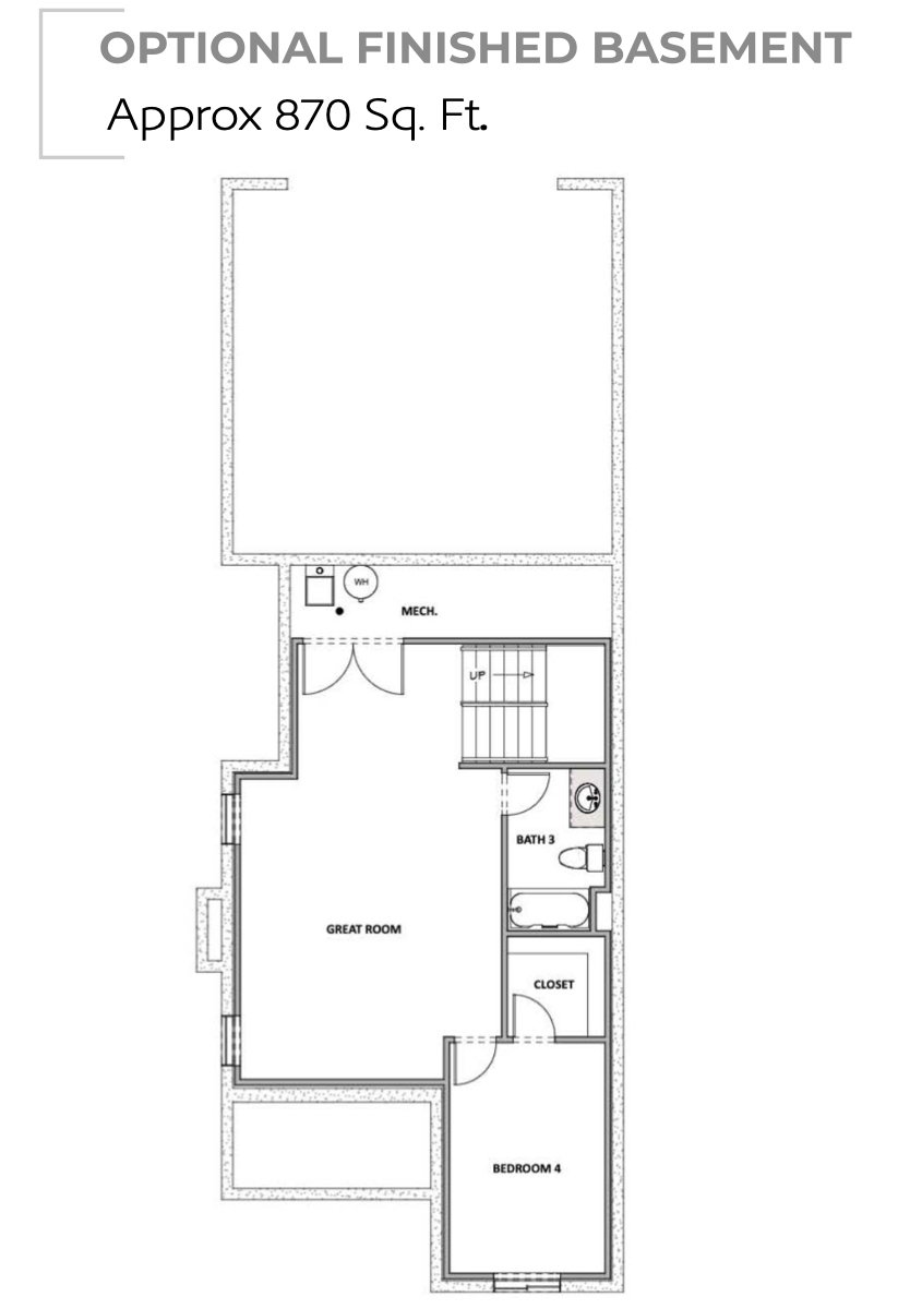 Basement level floor plan