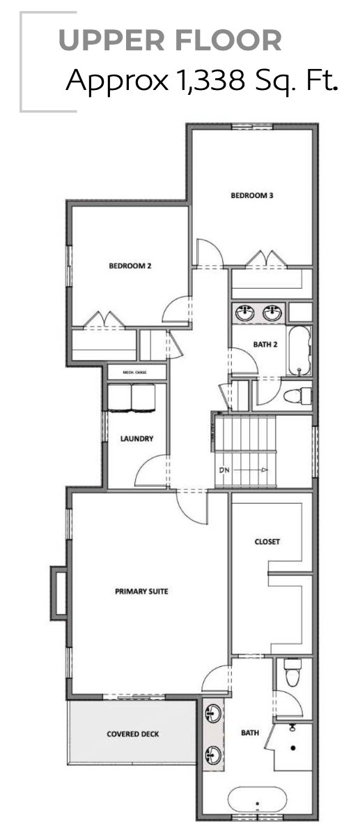 Second level floor plan