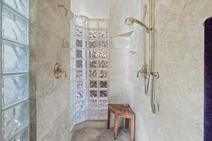 Primary Suite Full walk-in tiled shower