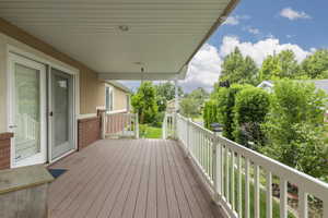 View of wooden deck