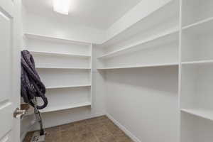 View of walk in closet