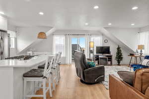 Additional living area above the garage