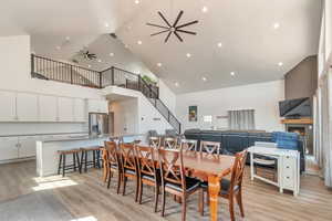 Dining area seats 15