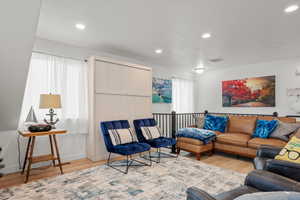 Additional living area above the garage