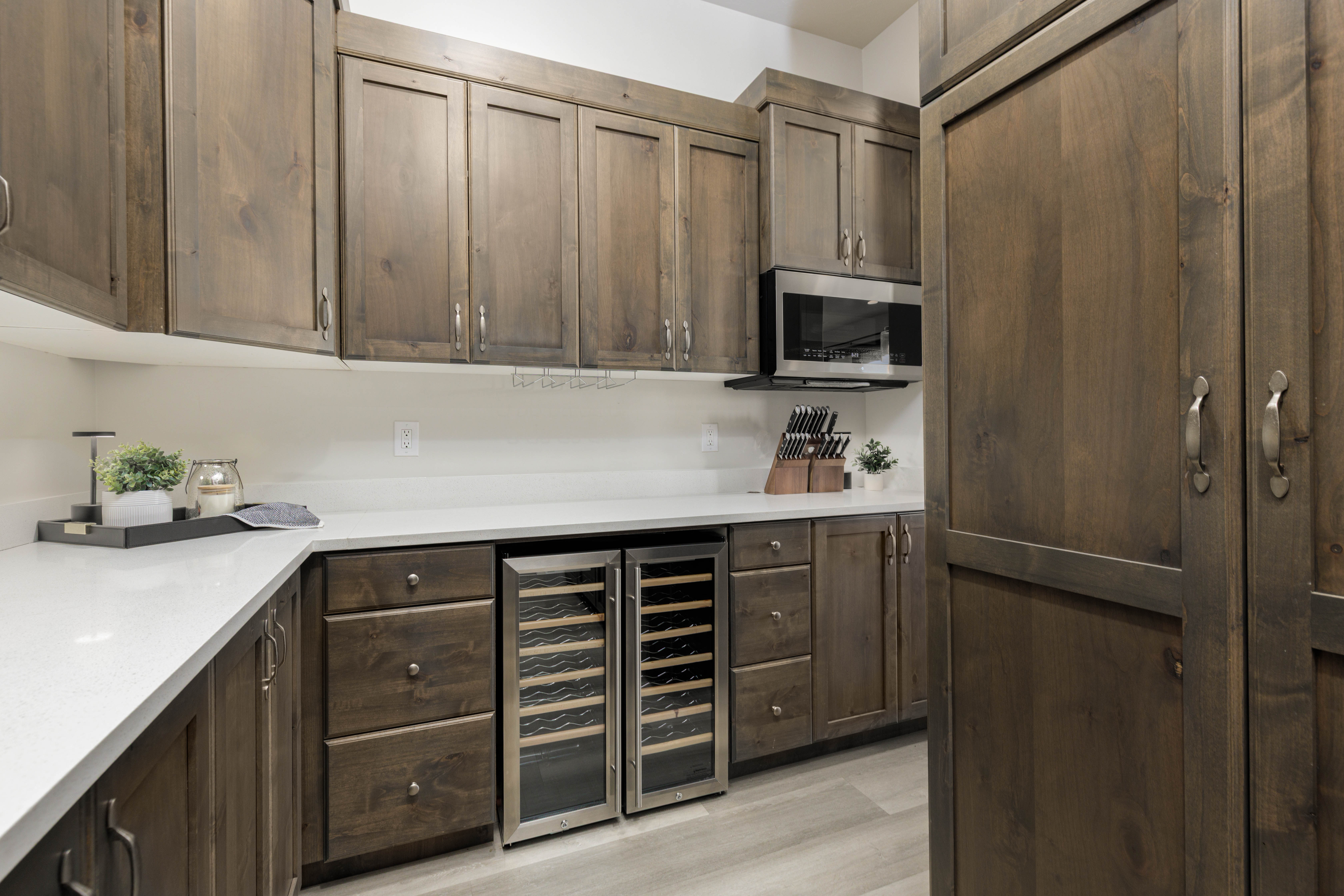 Wine cooler in Butler Pantry.
