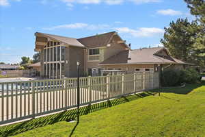 Clubhouse with pool.